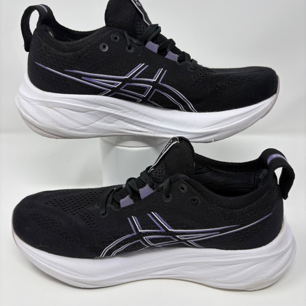 ASICS Gel-Nimbus 26 Women's Size 7.5 Black Running Shoes (1012B601) - Picture 3 of 8